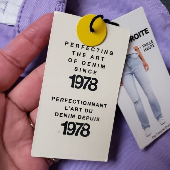 NWT Jordache Women's High Rise Straight Leg Purple / Mauve Wash Jeans, size 16 - Picture 4 of 15